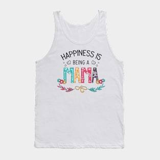 Happiness Is Being A Mama Wildflowers Valentines Mothers Day Tank Top